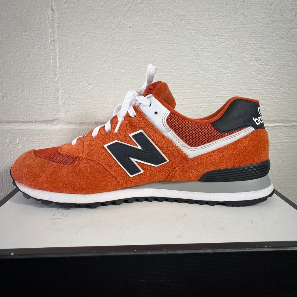 New Balance 574 ML574VTL Varsity Orange Running Shoes Sneaker Men's US 14 EE - Picture 5 of 11